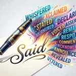 Synonyms for Said