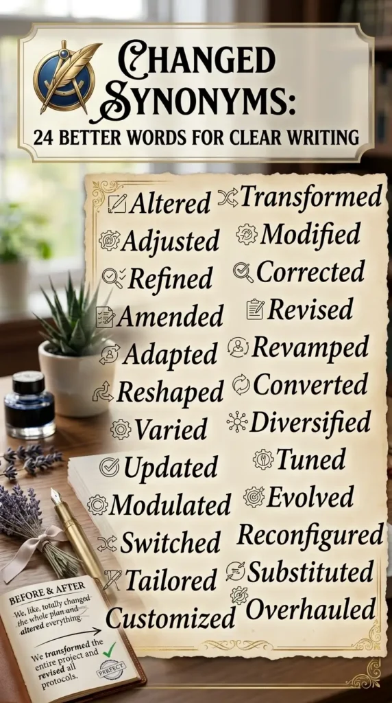 Changed Synonyms: 24 Better Words for Clear Writing
