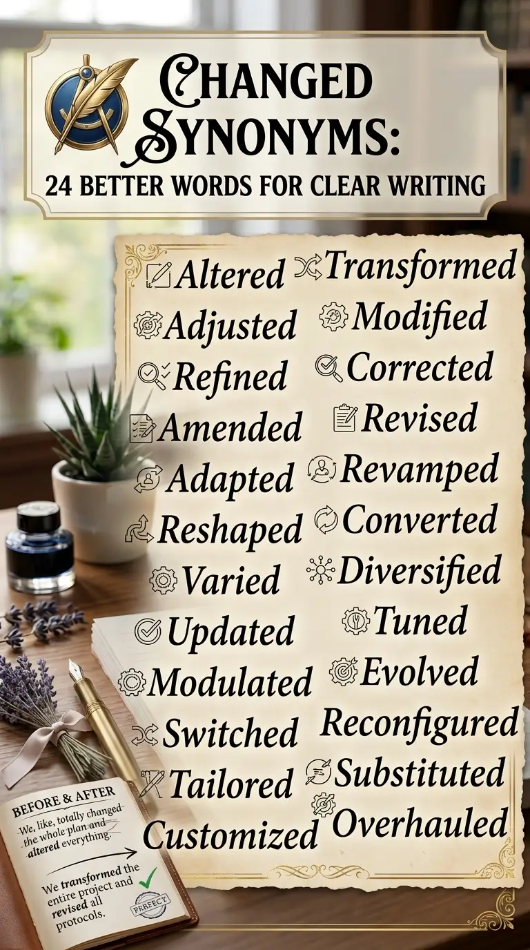 Changed Synonyms: 24 Better Words for Clear Writing