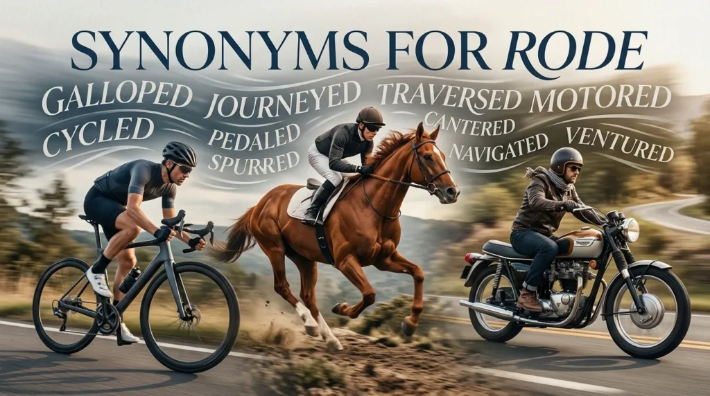 synonyms for rode